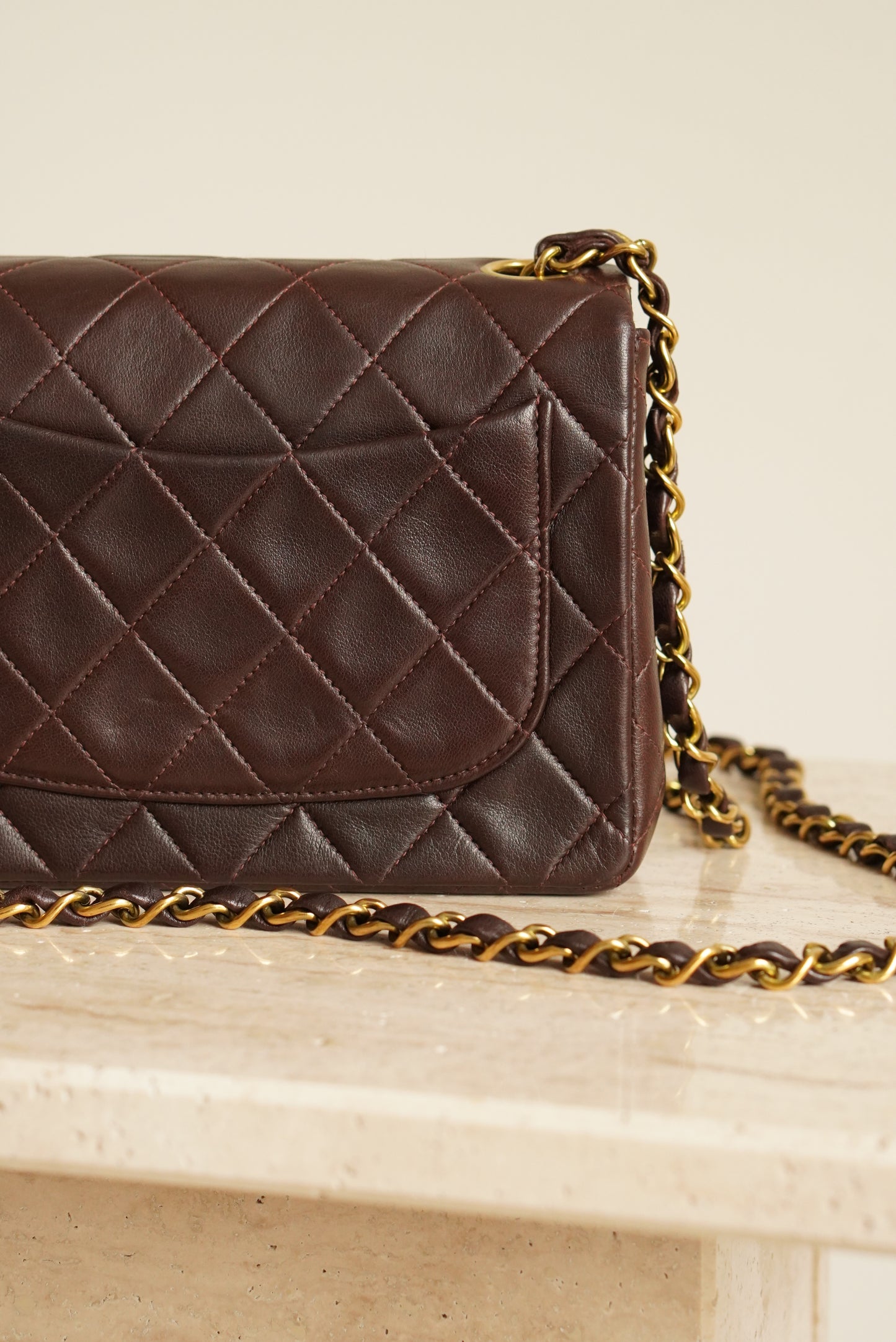 CHANEL CLASSIC MINI SQUARE | DARK BROWN