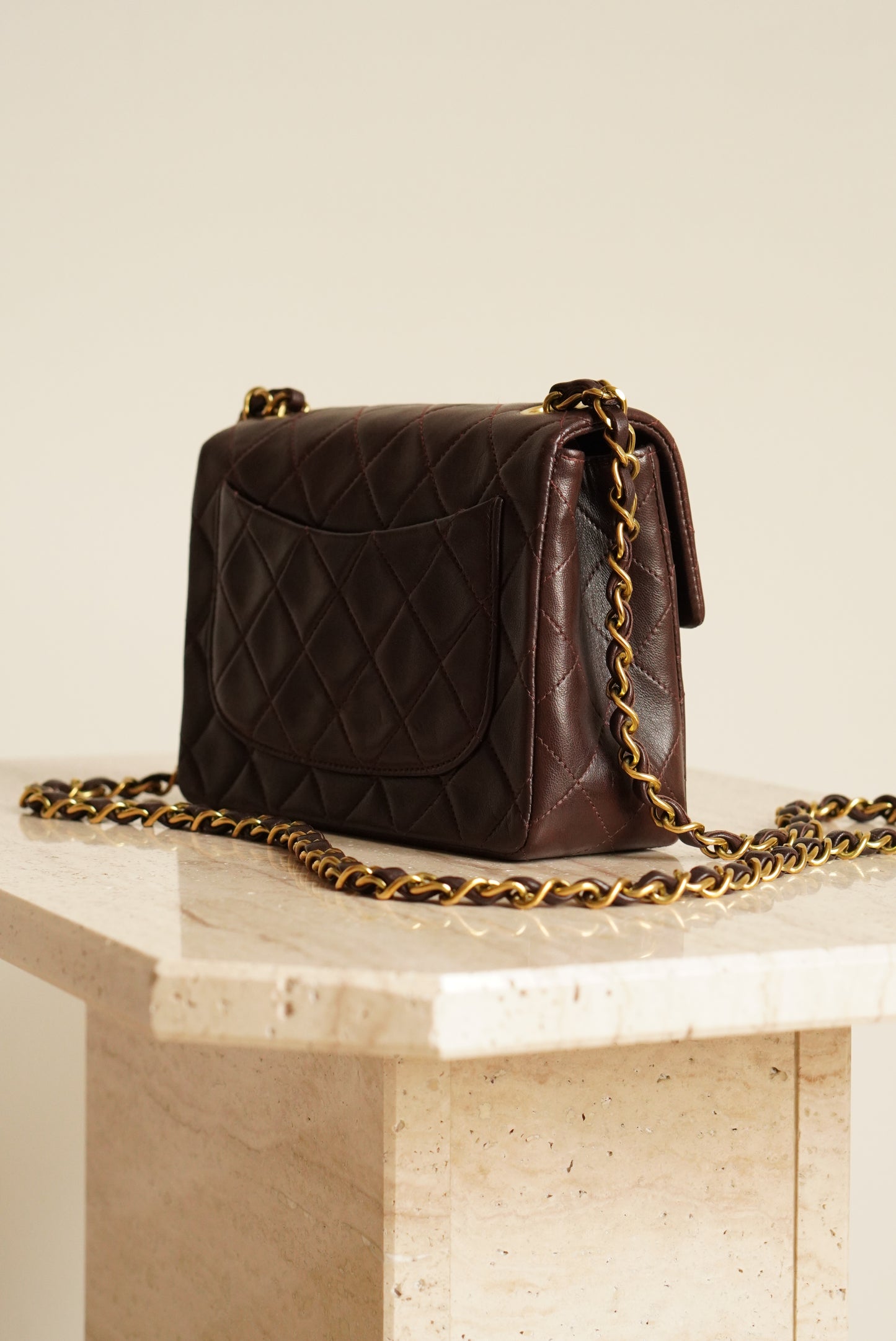 CHANEL CLASSIC MINI SQUARE | DARK BROWN