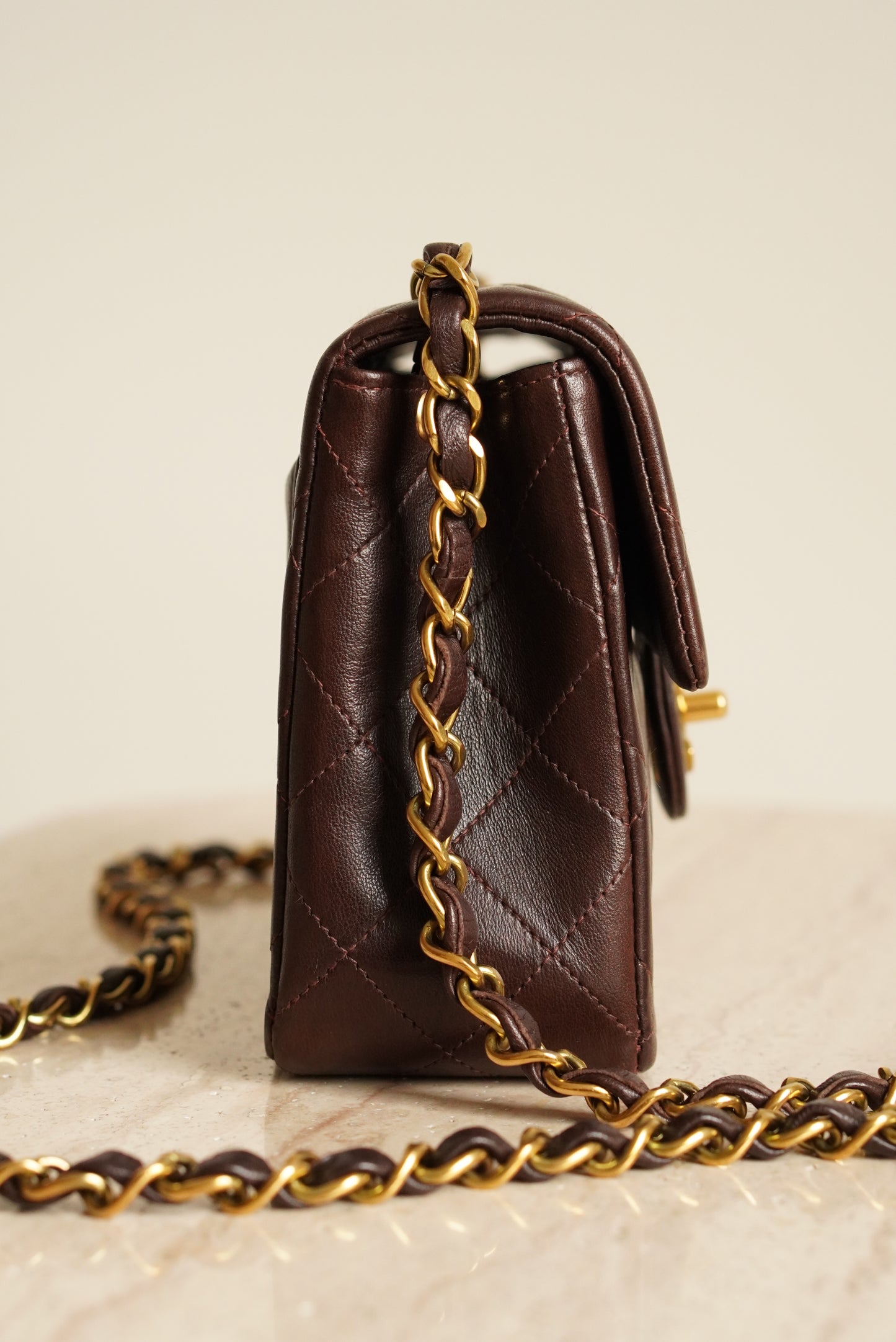 CHANEL CLASSIC MINI SQUARE | DARK BROWN