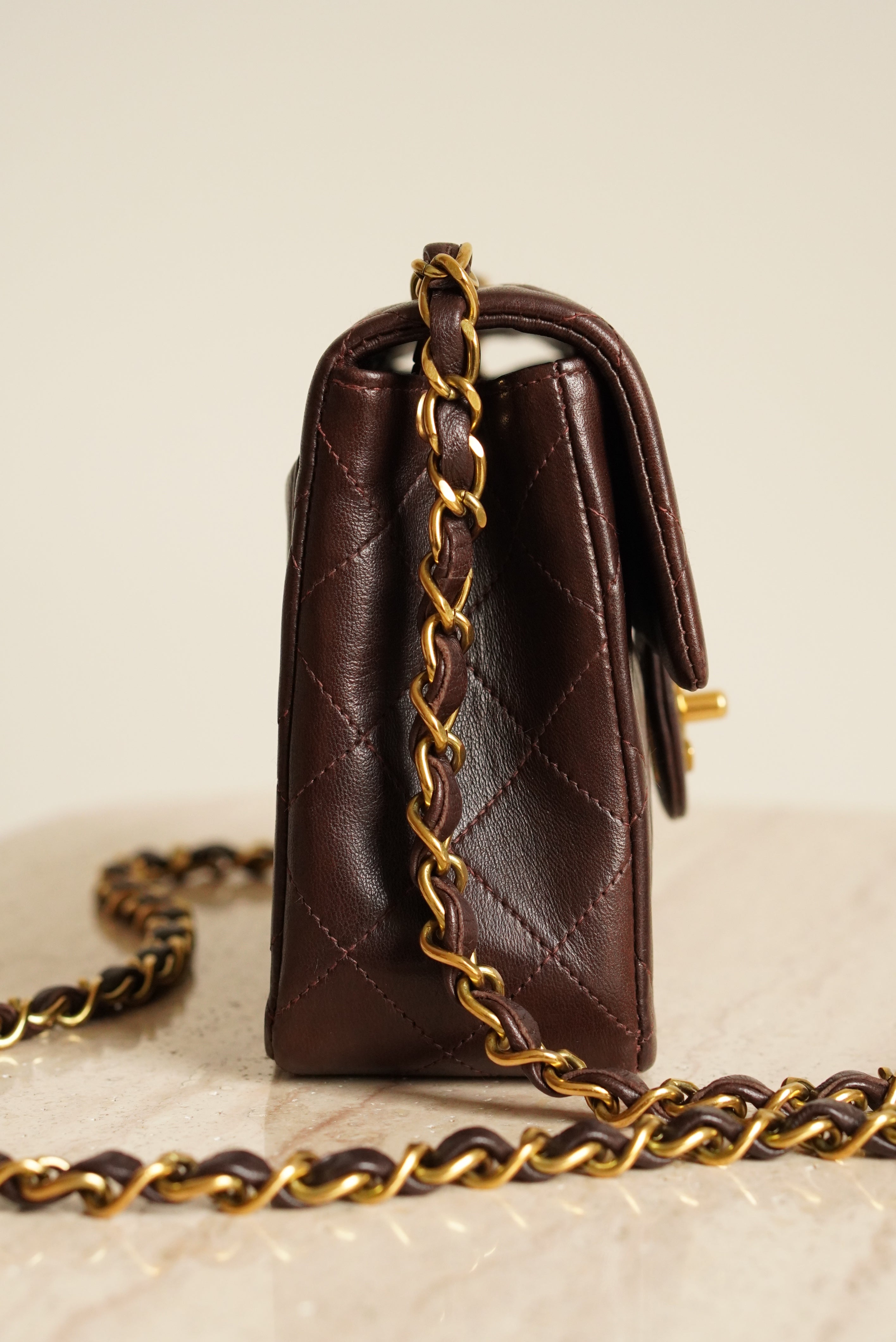CHANEL CLASSIC MINI SQUARE | DARK BROWN