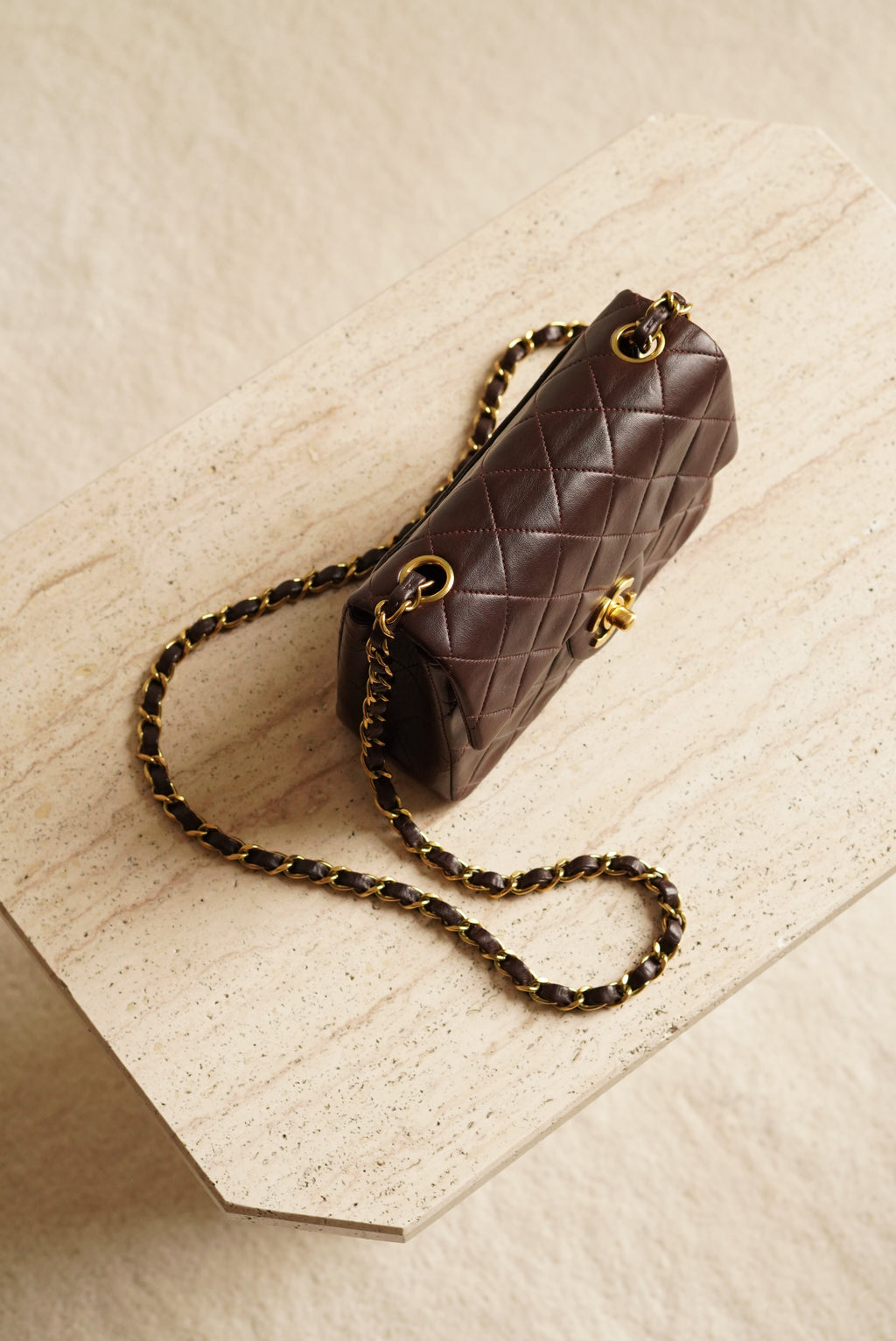 CHANEL CLASSIC MINI SQUARE | DARK BROWN