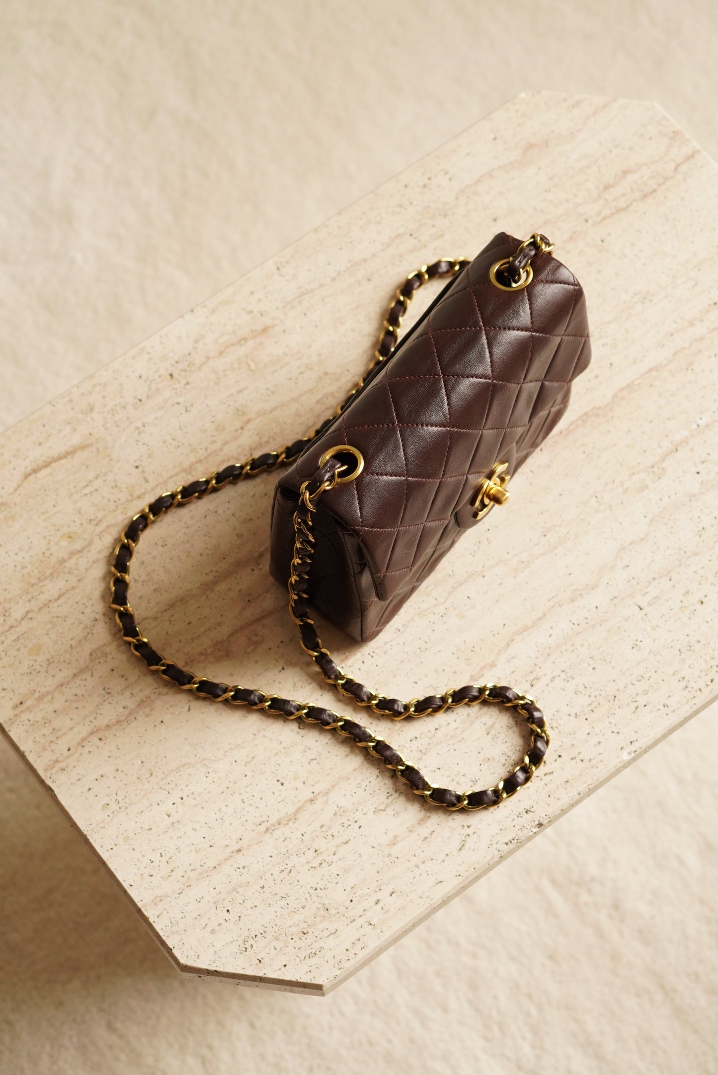 CHANEL CLASSIC MINI SQUARE | DARK BROWN