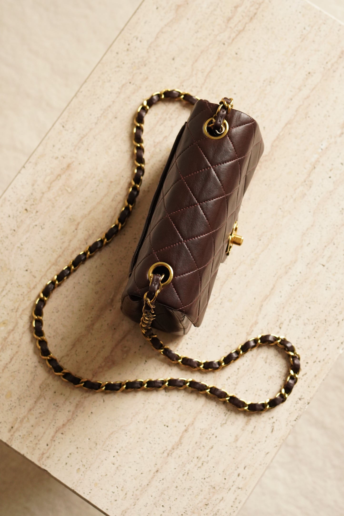 CHANEL CLASSIC MINI SQUARE | DARK BROWN