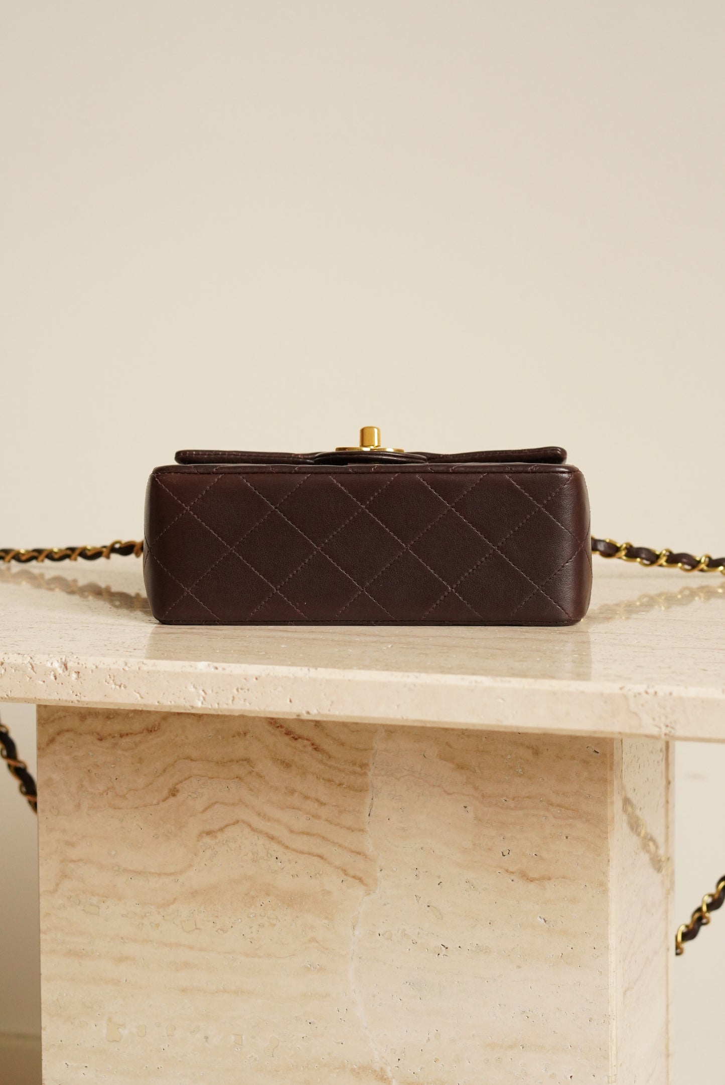 CHANEL CLASSIC MINI SQUARE | DARK BROWN