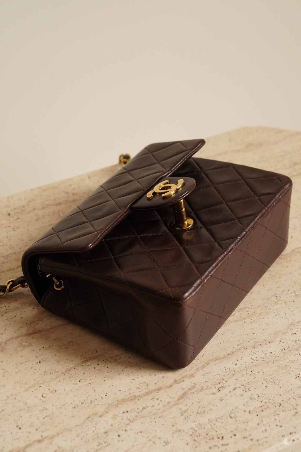 CHANEL CLASSIC MINI SQUARE | DARK BROWN