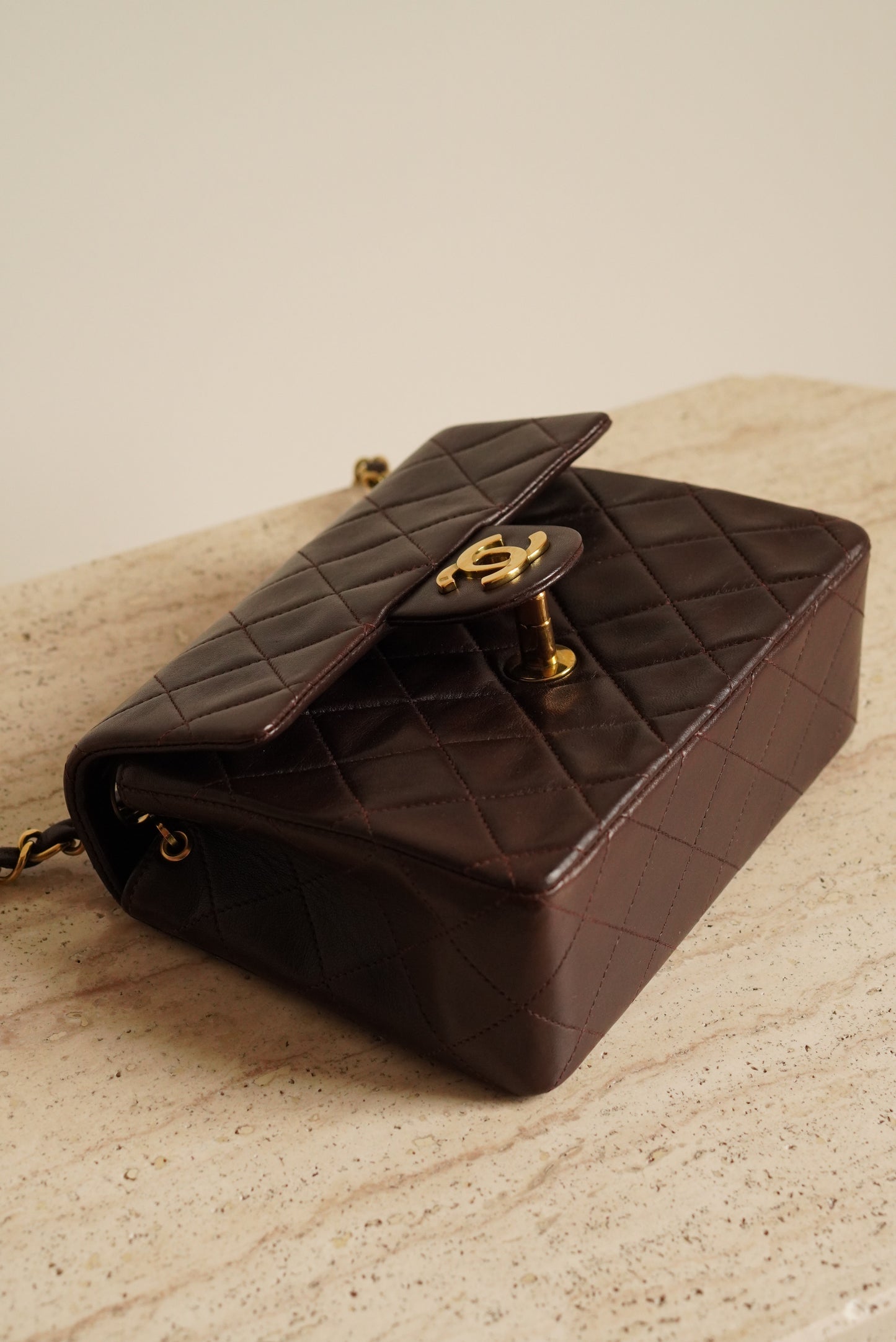 CHANEL CLASSIC MINI SQUARE | DARK BROWN