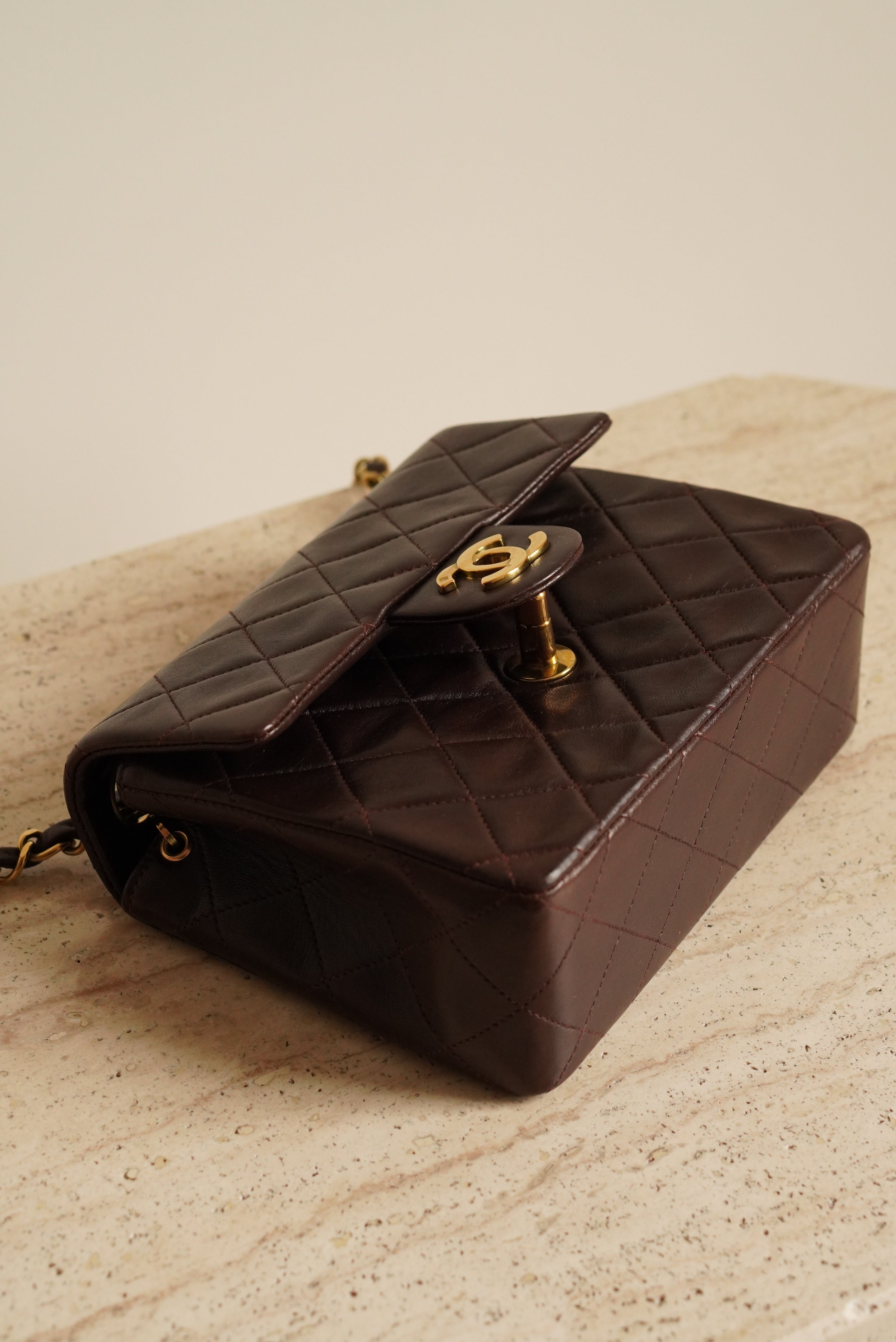 CHANEL CLASSIC MINI SQUARE | DARK BROWN