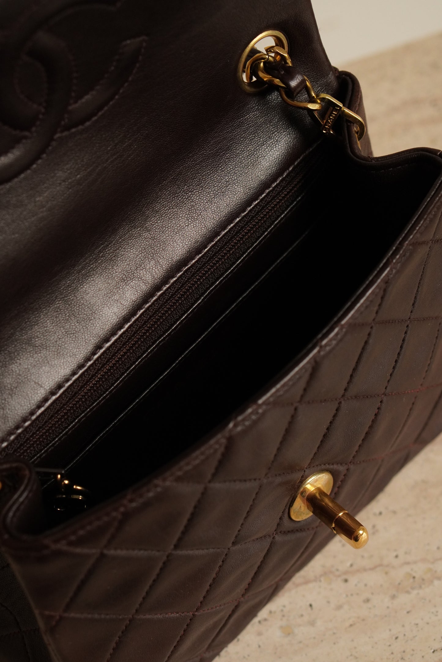 CHANEL CLASSIC MINI SQUARE | DARK BROWN