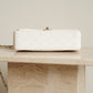 CHANEL CLASSIC 22B SMALL DOUBLE FLAP | WHITE
