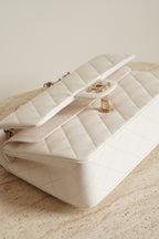 CHANEL CLASSIC 22B SMALL DOUBLE FLAP | WHITE