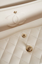 CHANEL CLASSIC 22B SMALL DOUBLE FLAP | WHITE