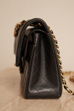 CHANEL CLASSIC SMALL DOUBLE FLAP | BLACK