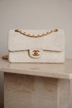 CHANEL CLASSIC CAMELLIA SMALL DOUBLE FLAP