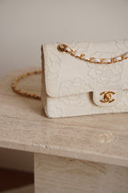 CHANEL CLASSIC CAMELLIA SMALL DOUBLE FLAP