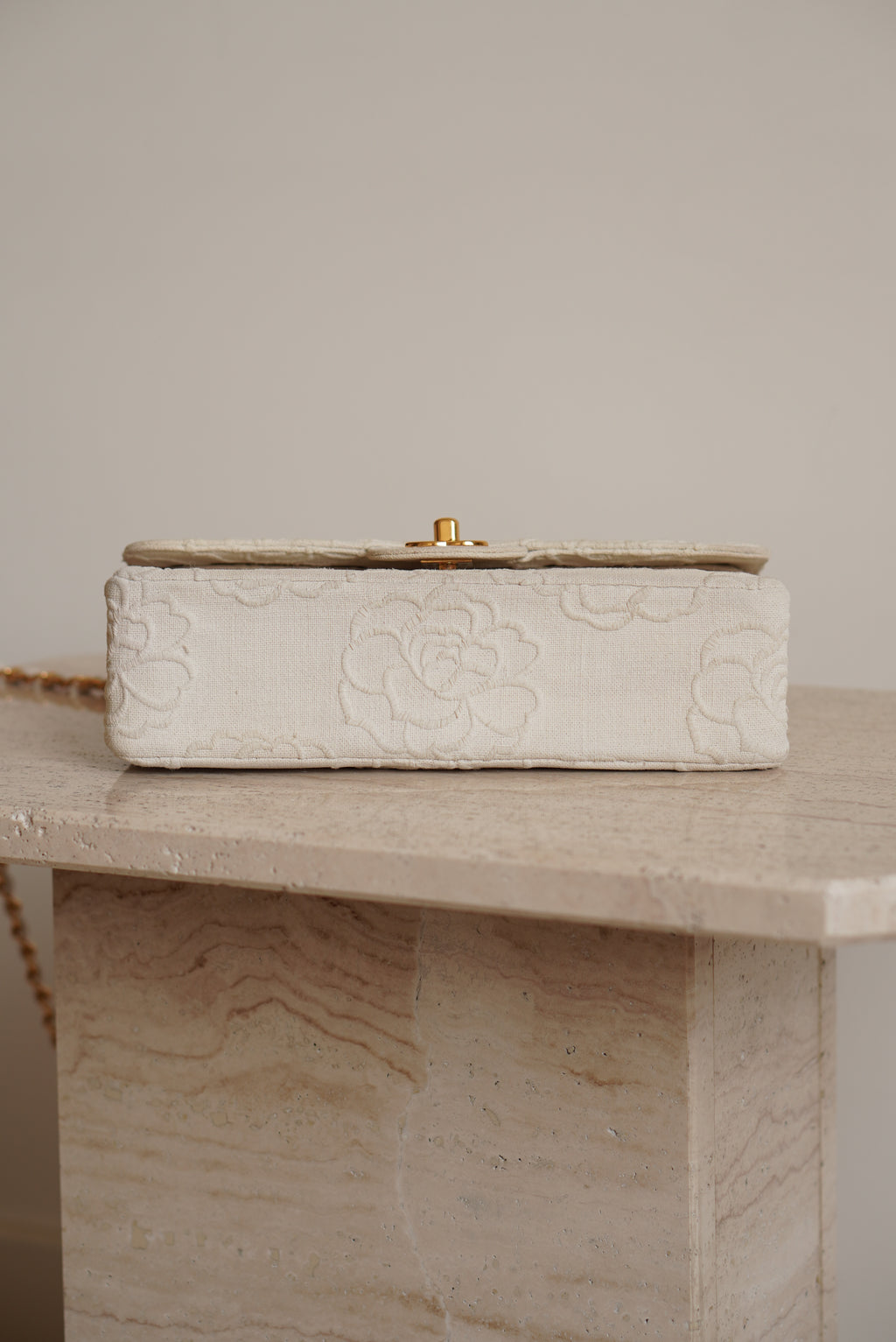 CHANEL CLASSIC CAMELLIA SMALL DOUBLE FLAP