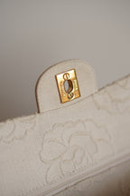 CHANEL CLASSIC CAMELLIA SMALL DOUBLE FLAP