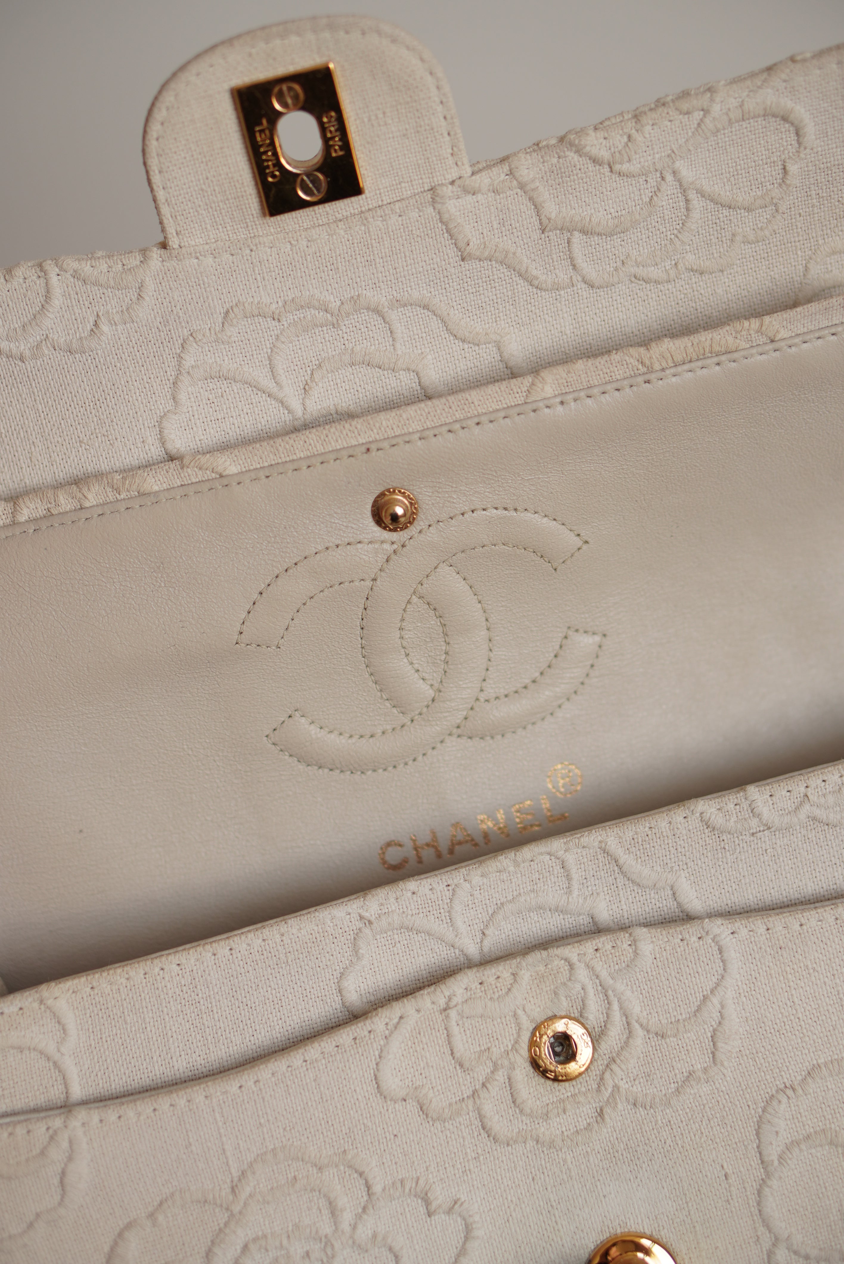 CHANEL CLASSIC CAMELLIA SMALL DOUBLE FLAP