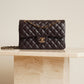 CHANEL CLASSIC 22K SMALL DOUBLE FLAP | DARK BROWN
