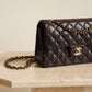 CHANEL CLASSIC 22K SMALL DOUBLE FLAP | DARK BROWN