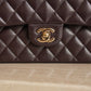 CHANEL CLASSIC 22K SMALL DOUBLE FLAP | DARK BROWN