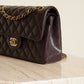 CHANEL CLASSIC 22K SMALL DOUBLE FLAP | DARK BROWN