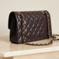 CHANEL CLASSIC 22K SMALL DOUBLE FLAP | DARK BROWN