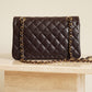 CHANEL CLASSIC 22K SMALL DOUBLE FLAP | DARK BROWN