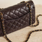 CHANEL CLASSIC 22K SMALL DOUBLE FLAP | DARK BROWN