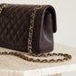 CHANEL CLASSIC 22K SMALL DOUBLE FLAP | DARK BROWN