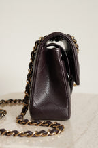 CHANEL CLASSIC 22K SMALL DOUBLE FLAP | DARK BROWN