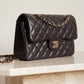 CHANEL CLASSIC 22K SMALL DOUBLE FLAP | DARK BROWN