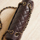 CHANEL CLASSIC 22K SMALL DOUBLE FLAP | DARK BROWN