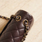 CHANEL CLASSIC 22K SMALL DOUBLE FLAP | DARK BROWN