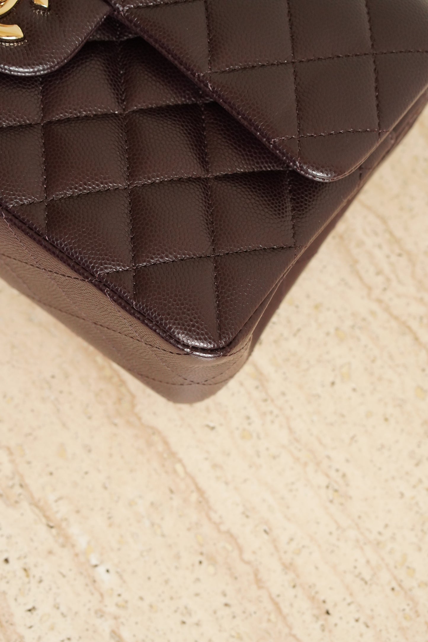 CHANEL CLASSIC 22K SMALL DOUBLE FLAP | DARK BROWN