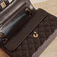 CHANEL CLASSIC 22K SMALL DOUBLE FLAP | DARK BROWN
