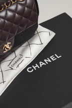CHANEL CLASSIC 22K SMALL DOUBLE FLAP | DARK BROWN