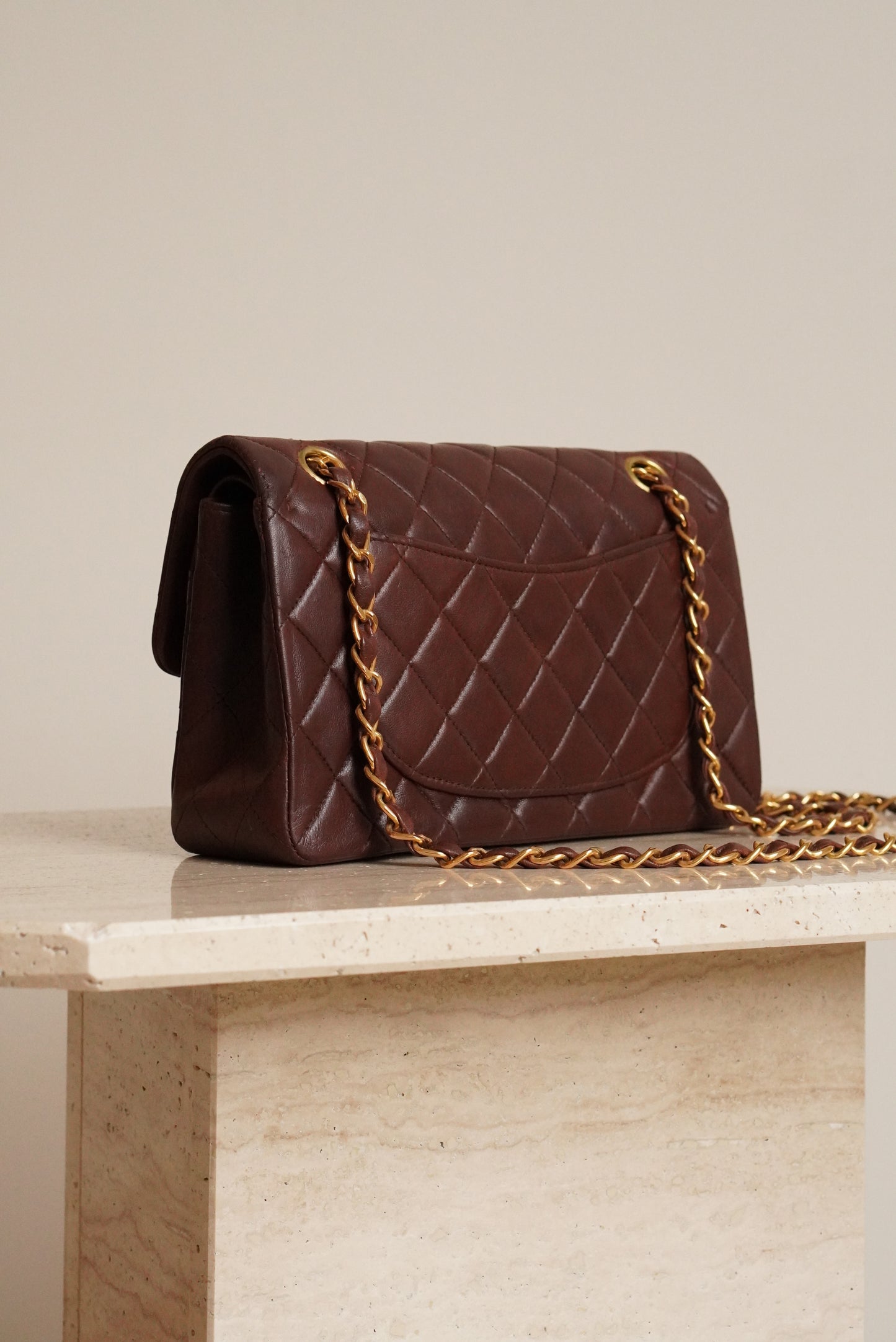 CHANEL CLASSIC SMALL DOUBLE FLAP | BROWN