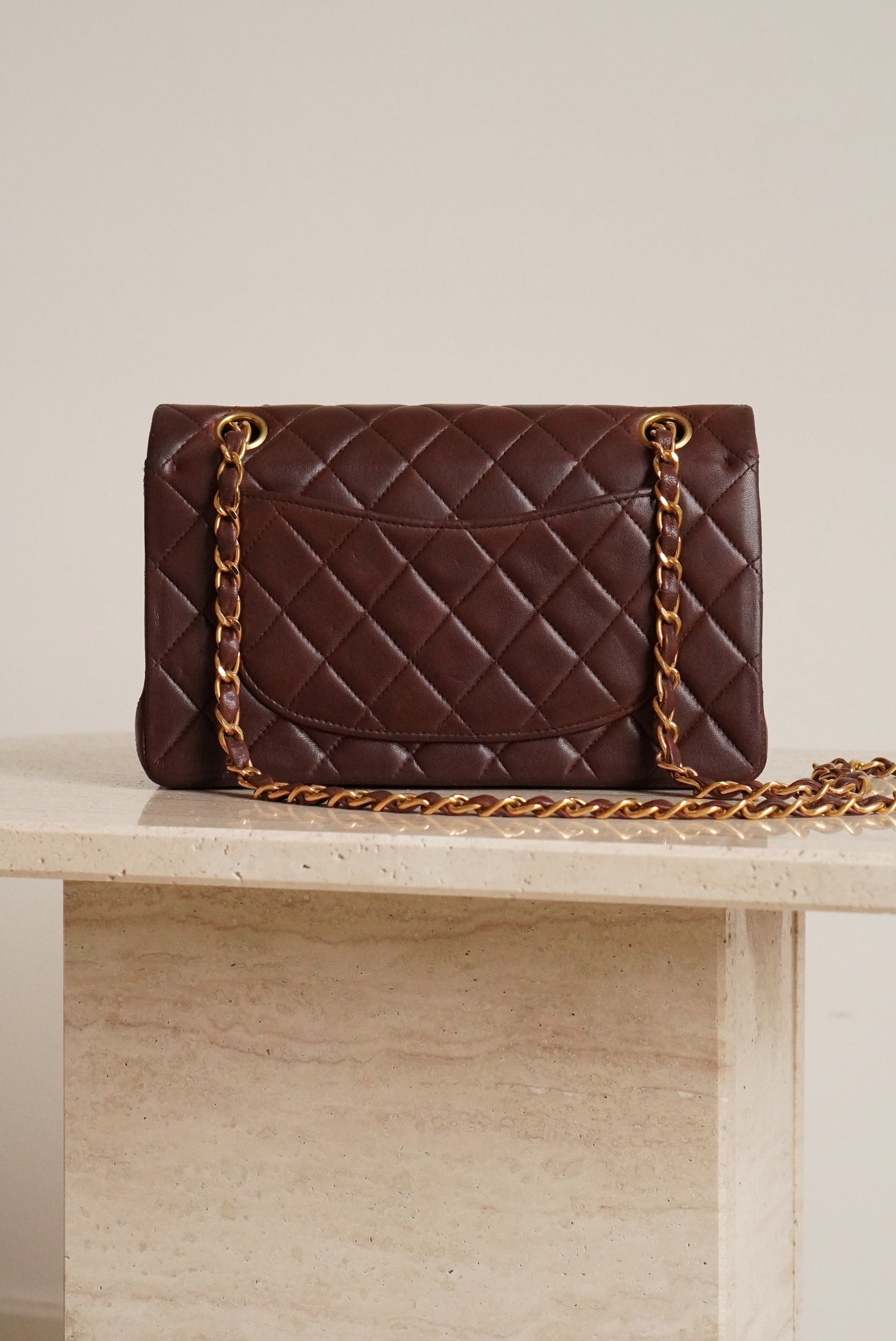 CHANEL CLASSIC SMALL DOUBLE FLAP | BROWN