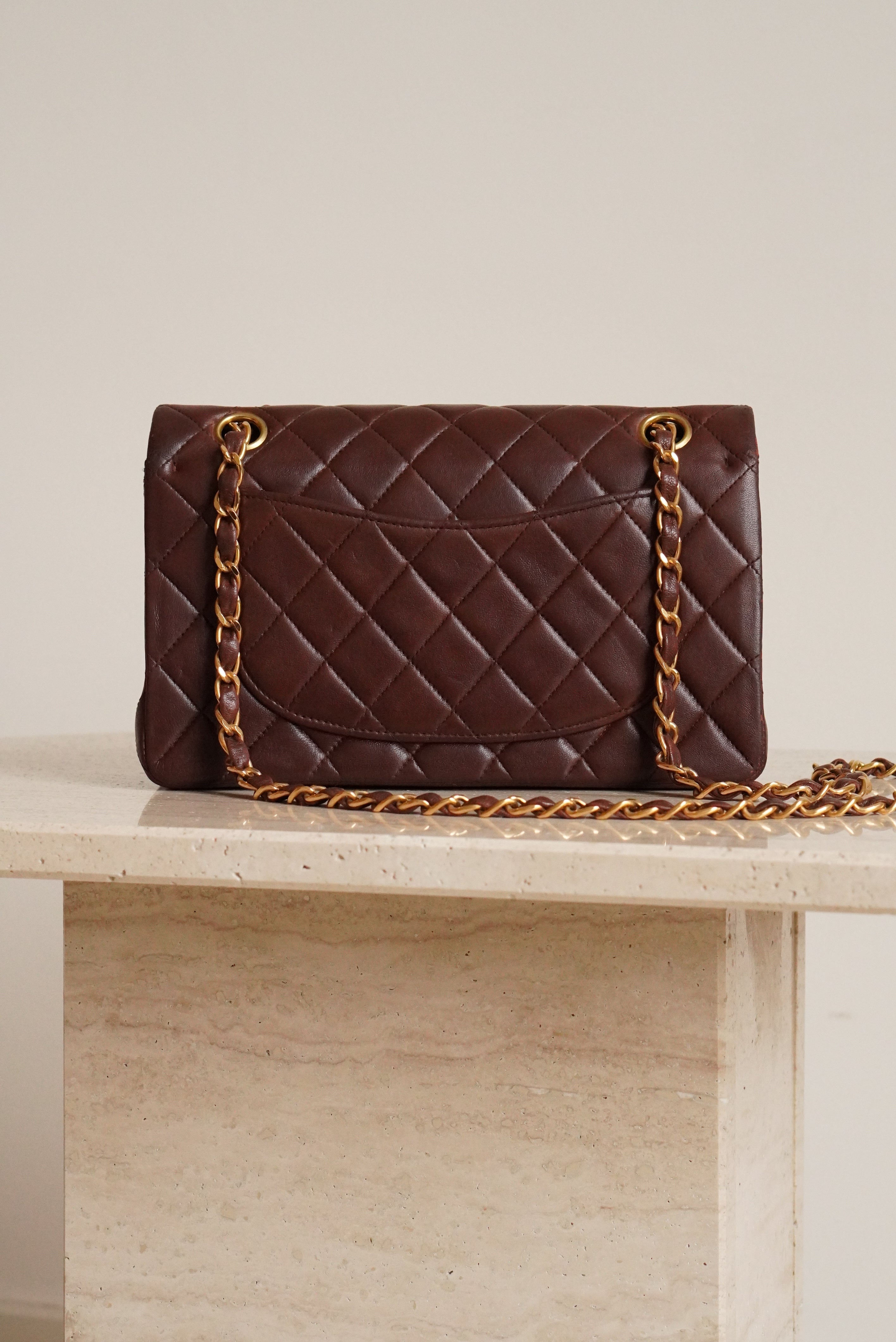 CHANEL CLASSIC SMALL DOUBLE FLAP | BROWN