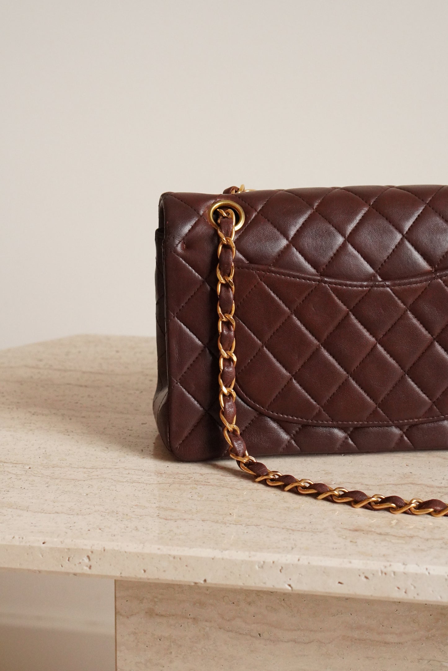 CHANEL CLASSIC SMALL DOUBLE FLAP | BROWN