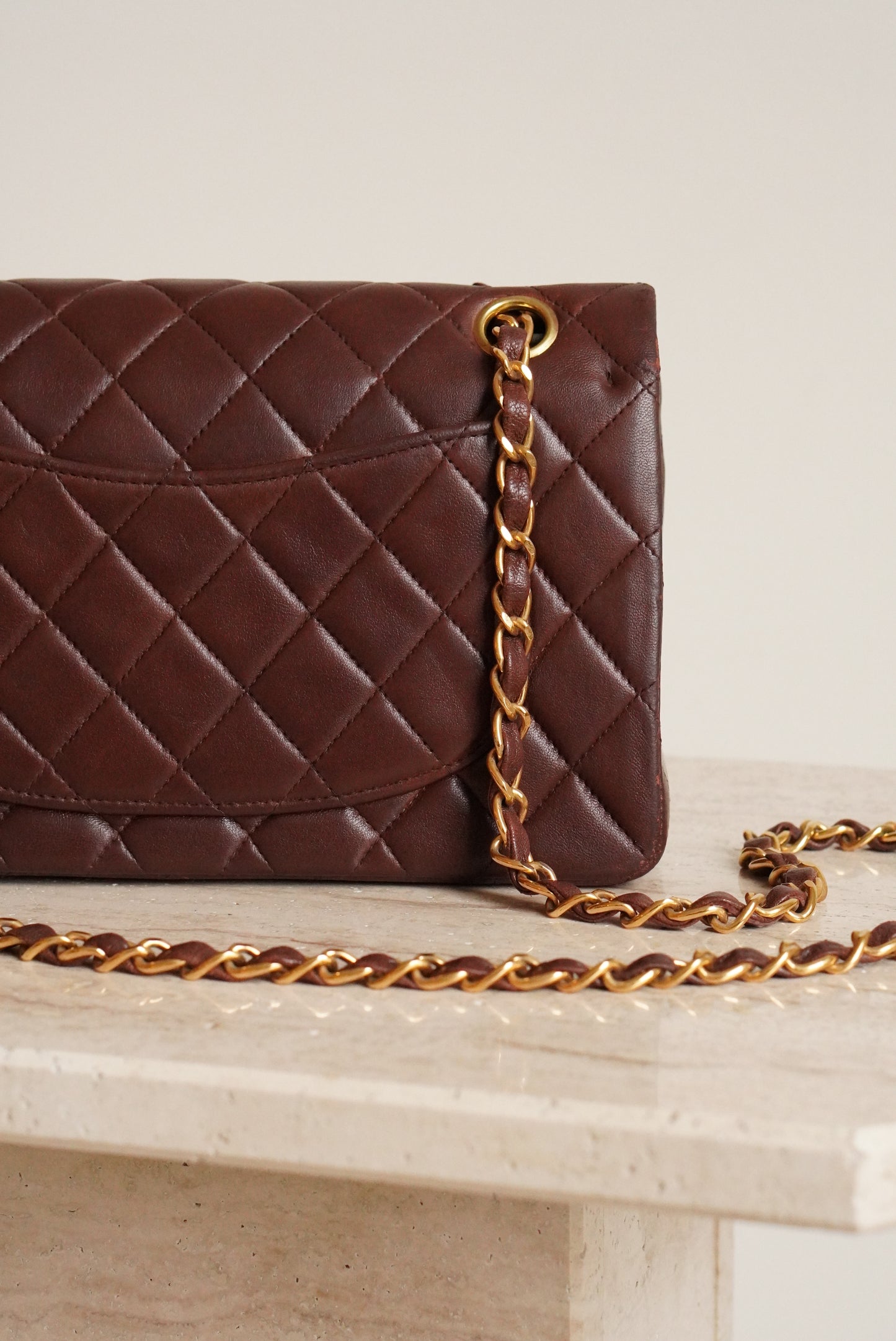 CHANEL CLASSIC SMALL DOUBLE FLAP | BROWN