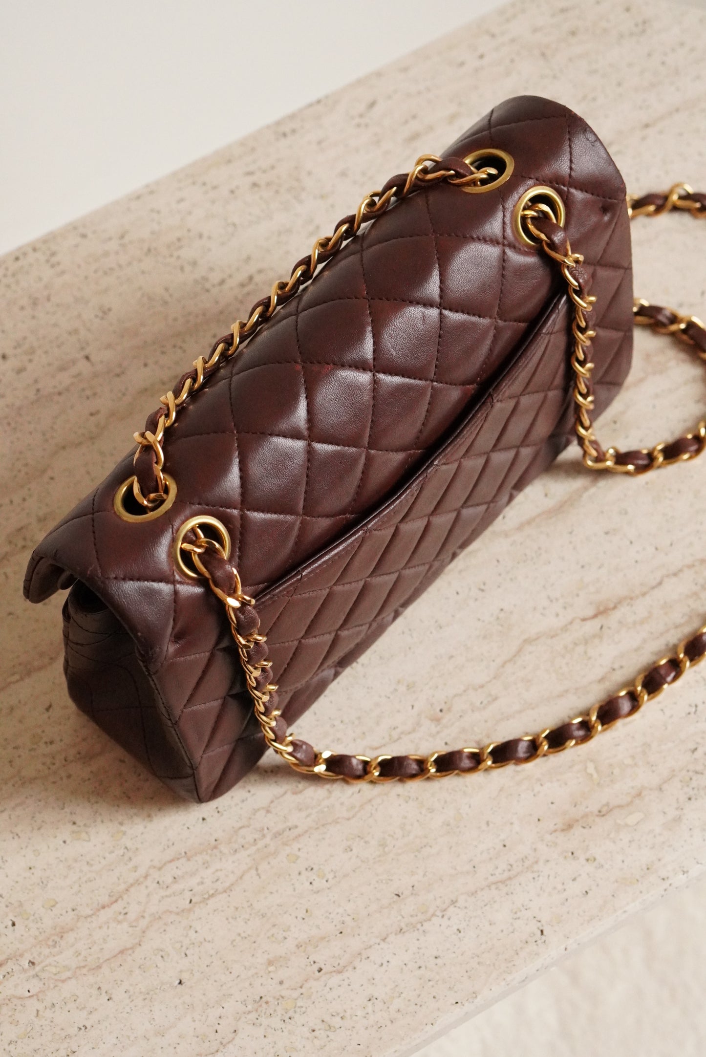 CHANEL CLASSIC SMALL DOUBLE FLAP | BROWN