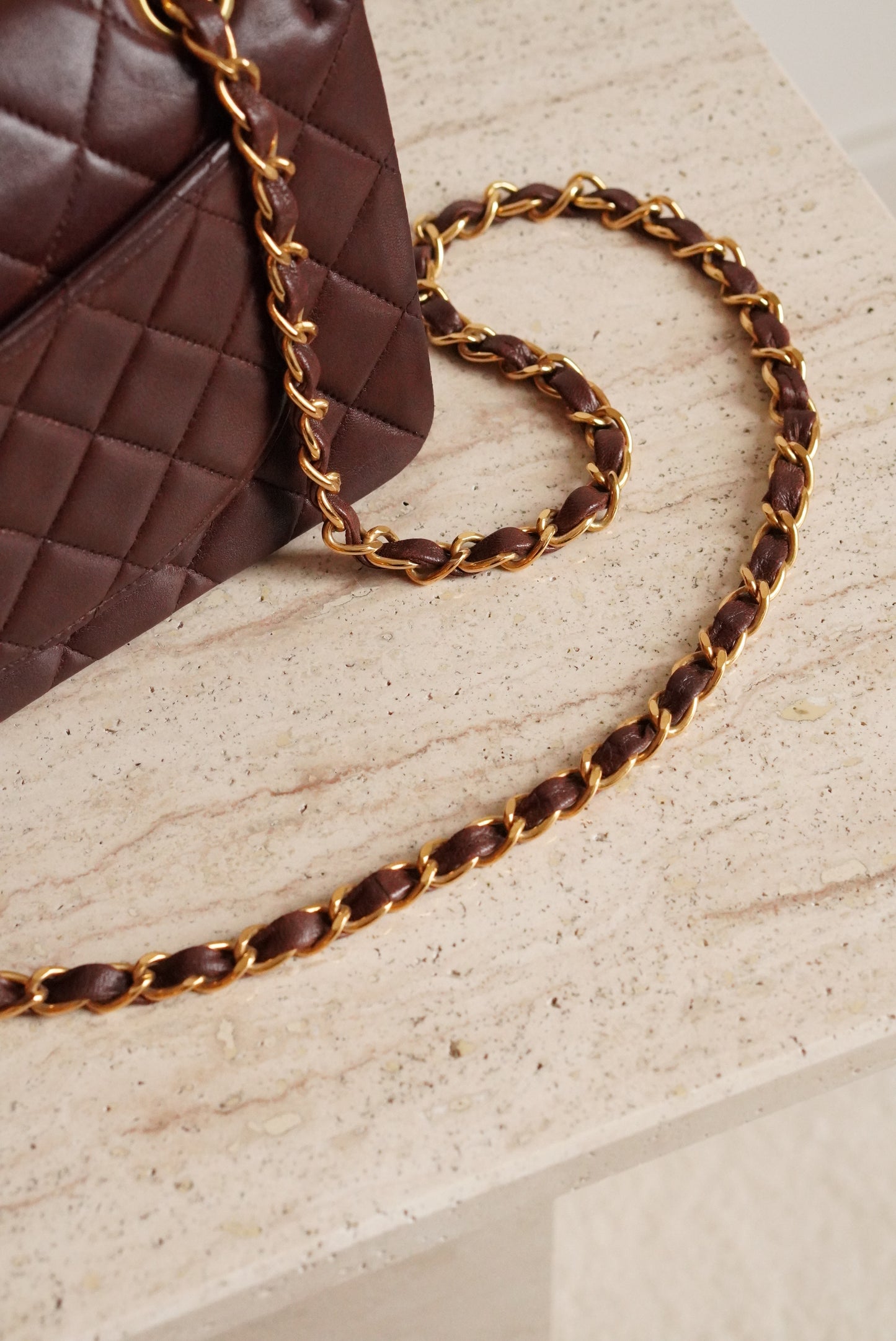 CHANEL CLASSIC SMALL DOUBLE FLAP | BROWN