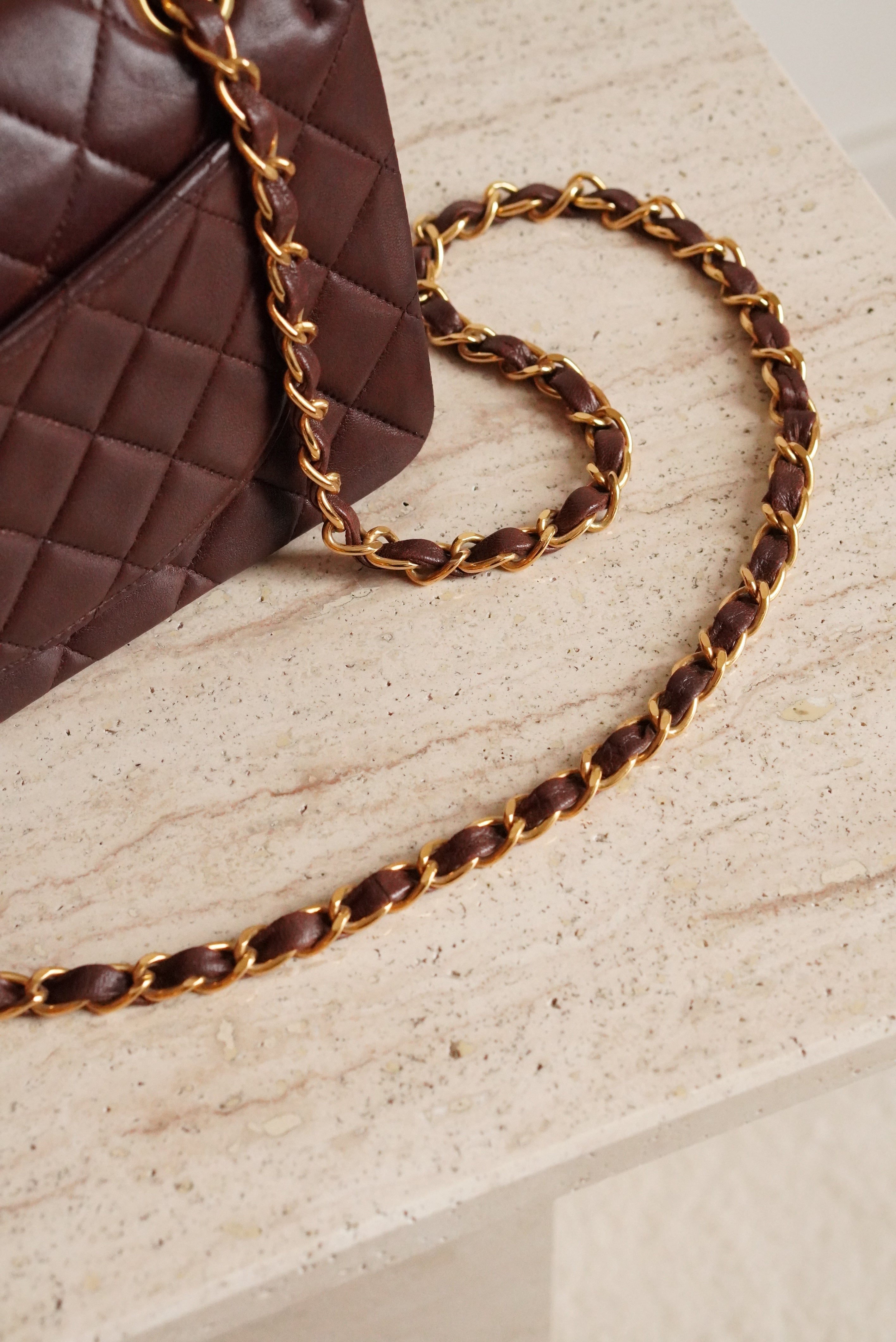 CHANEL CLASSIC SMALL DOUBLE FLAP | BROWN