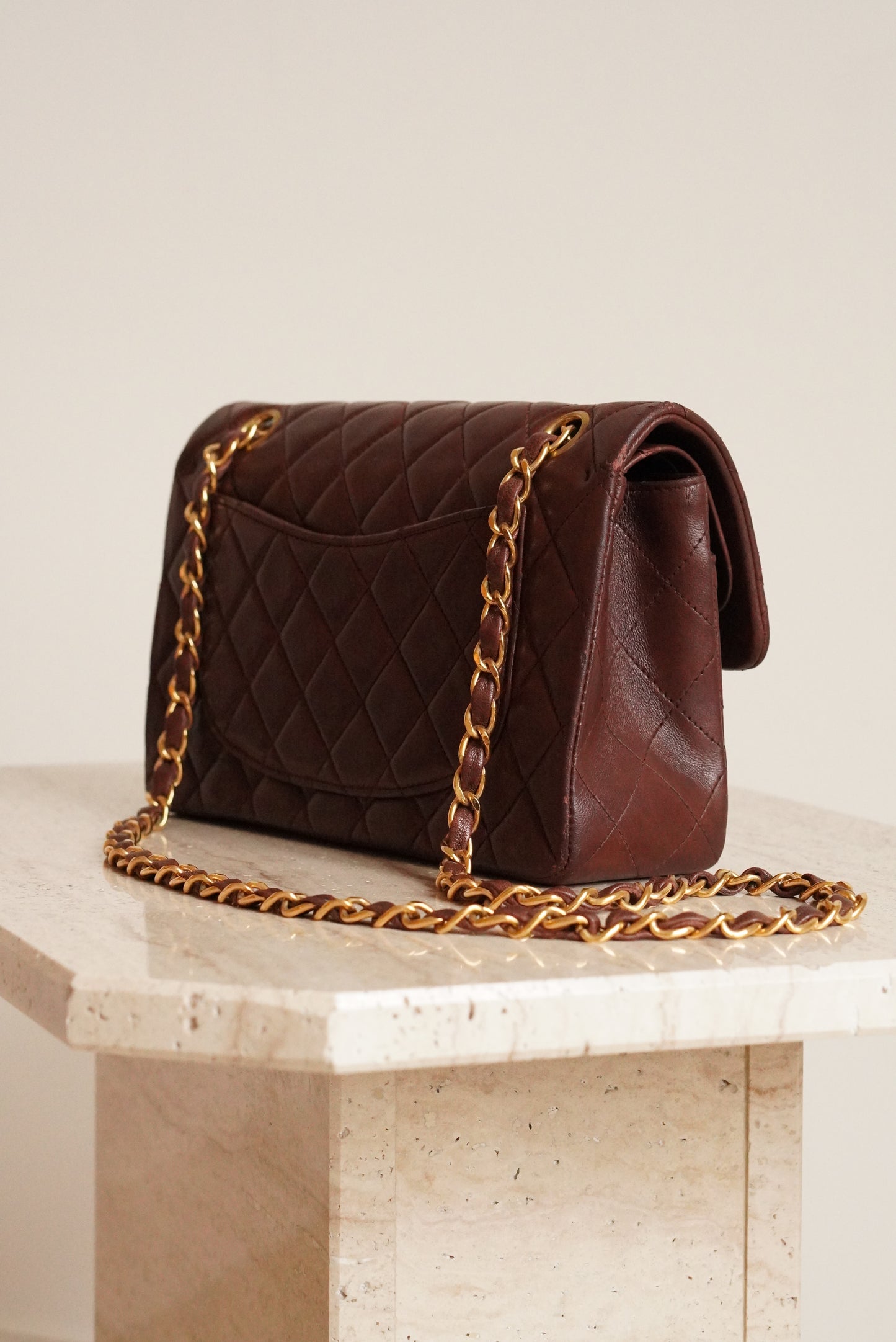 CHANEL CLASSIC SMALL DOUBLE FLAP | BROWN