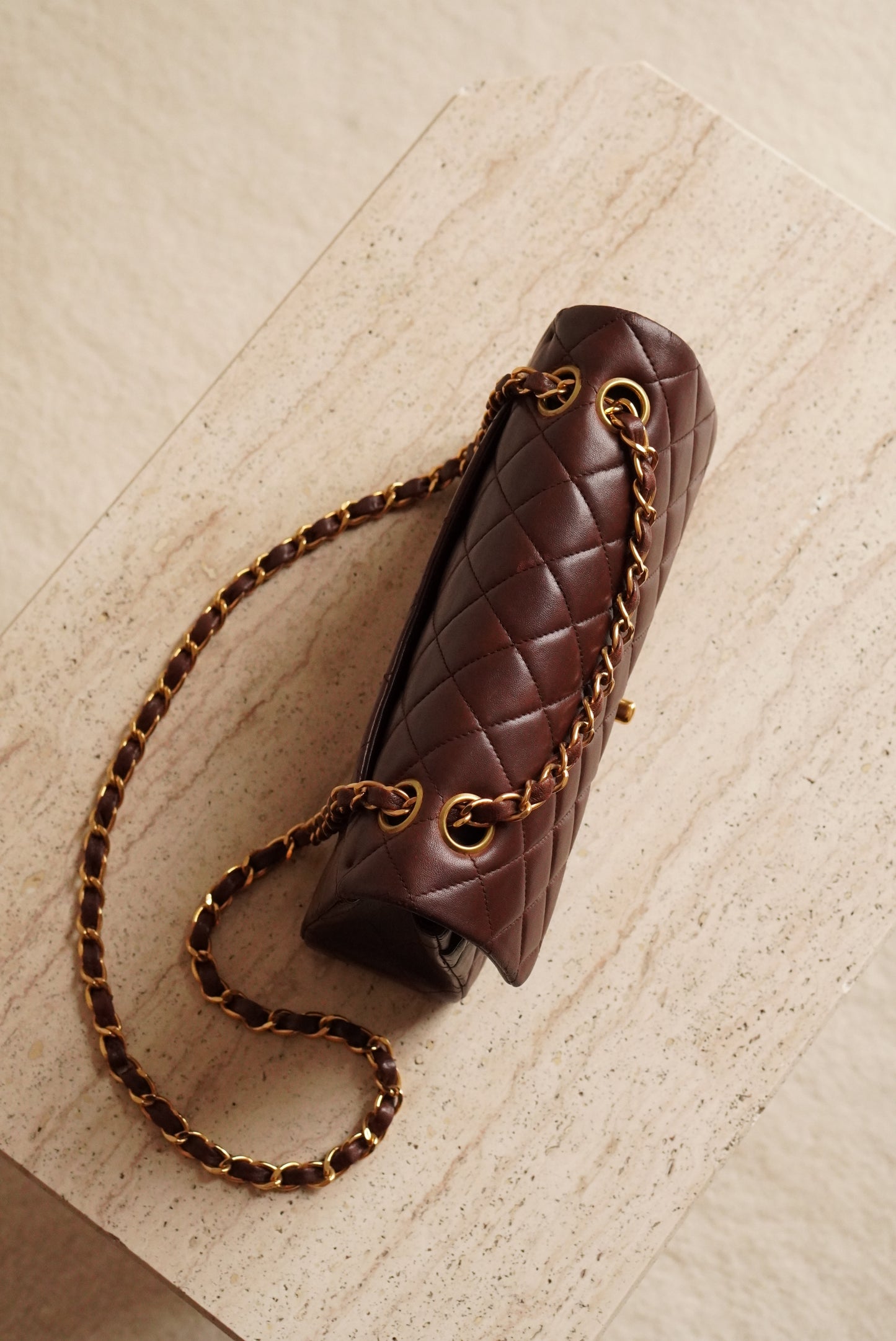 CHANEL CLASSIC SMALL DOUBLE FLAP | BROWN