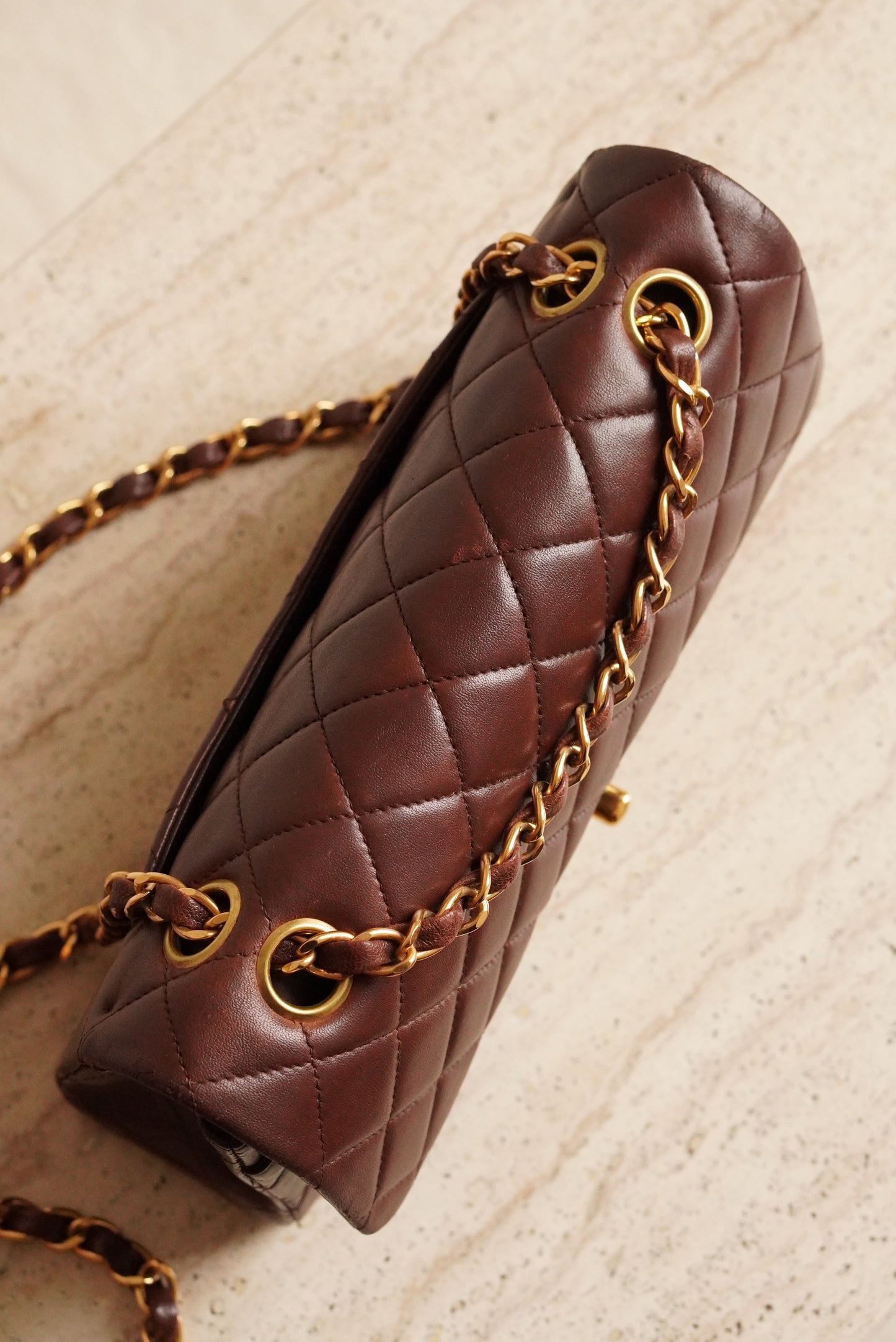 CHANEL CLASSIC SMALL DOUBLE FLAP | BROWN