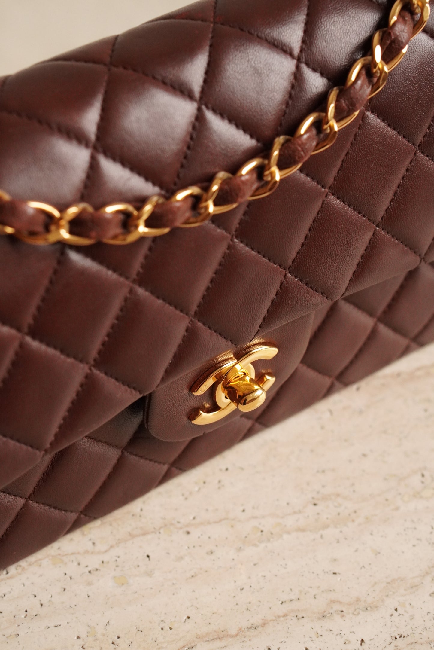 CHANEL CLASSIC SMALL DOUBLE FLAP | BROWN
