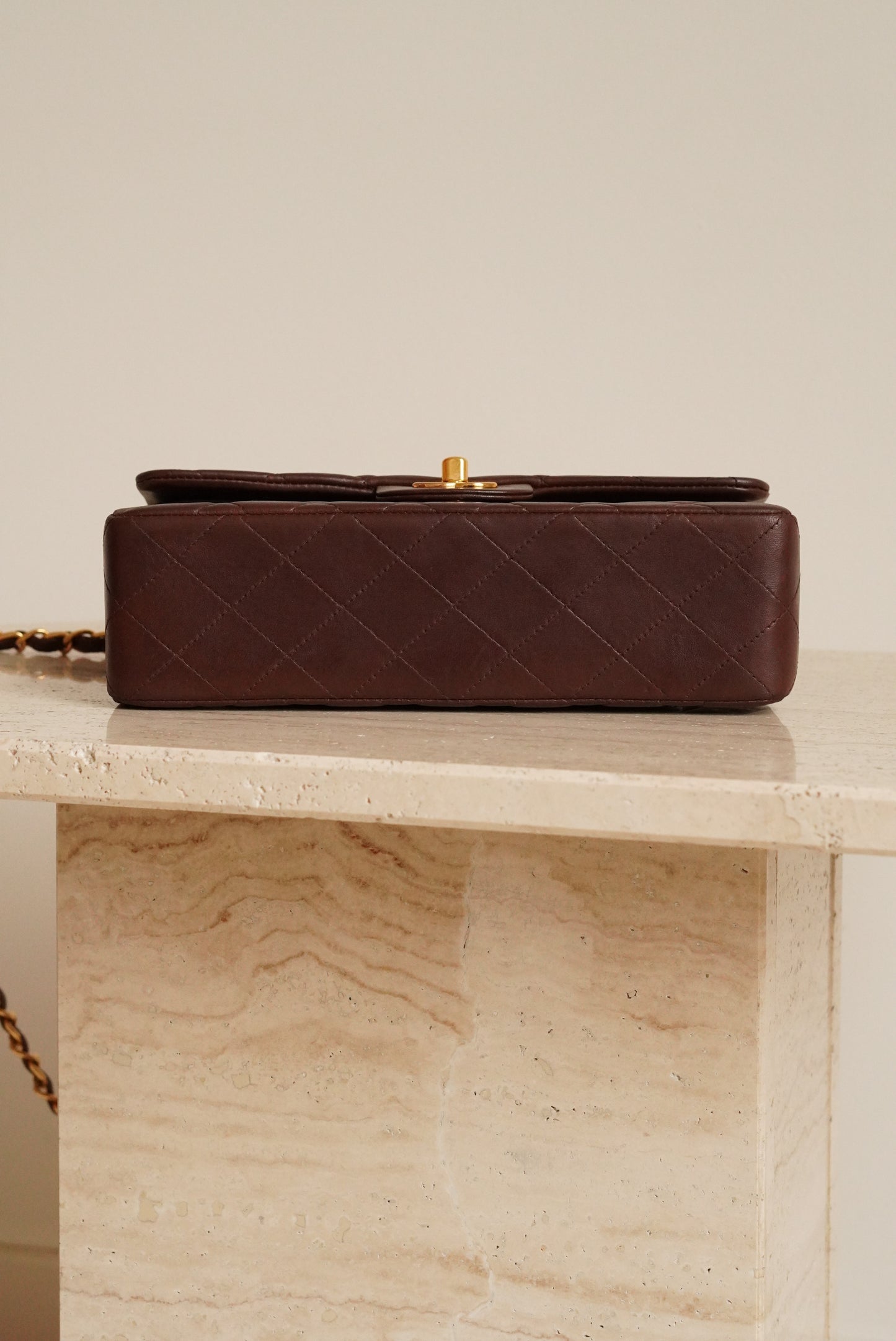 CHANEL CLASSIC SMALL DOUBLE FLAP | BROWN