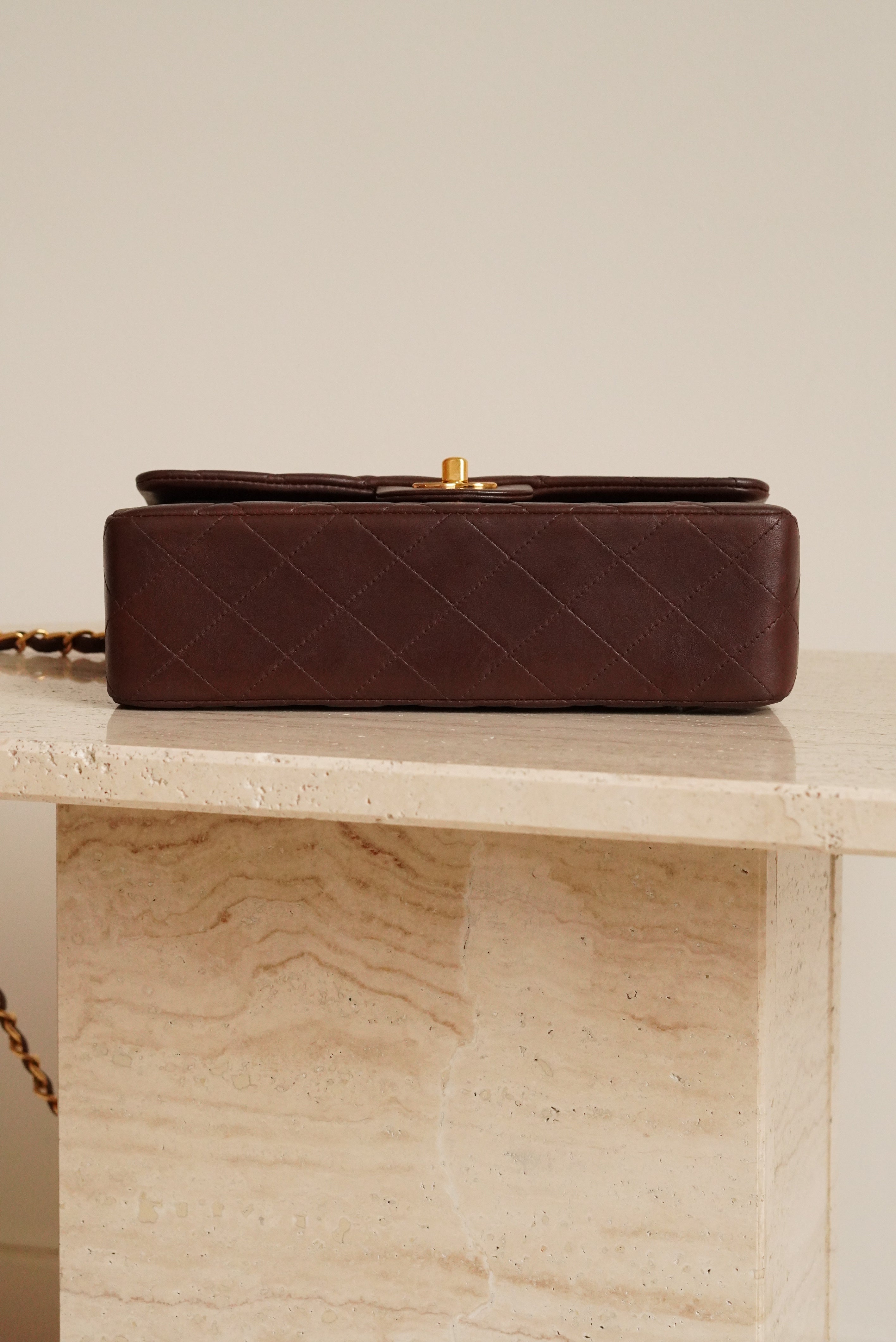 CHANEL CLASSIC SMALL DOUBLE FLAP | BROWN
